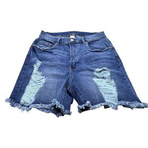 Venus Womens Distressed Denim Shorts Size 12